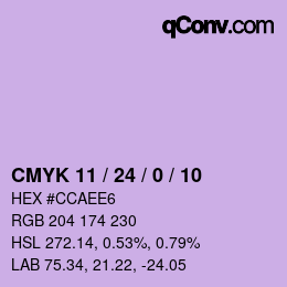 カラーコード: CMYK 11 / 24 / 0 / 10 | qconv.com