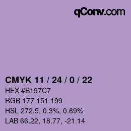 Color code: CMYK 11 / 24 / 0 / 22 | qconv.com