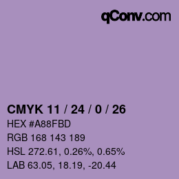 Color code: CMYK 11 / 24 / 0 / 26 | qconv.com