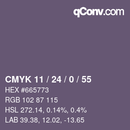 Color code: CMYK 11 / 24 / 0 / 55 | qconv.com