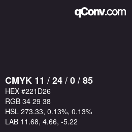 Color code: CMYK 11 / 24 / 0 / 85 | qconv.com