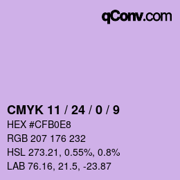 Color code: CMYK 11 / 24 / 0 / 9 | qconv.com