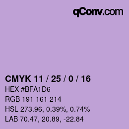Color code: CMYK 11 / 25 / 0 / 16 | qconv.com