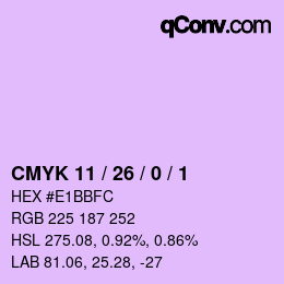 カラーコード: CMYK 11 / 26 / 0 / 1 | qconv.com