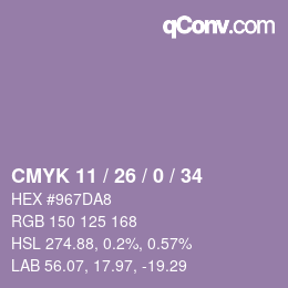 カラーコード: CMYK 11 / 26 / 0 / 34 | qconv.com