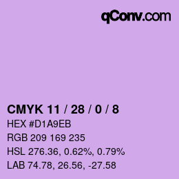 カラーコード: CMYK 11 / 28 / 0 / 8 | qconv.com