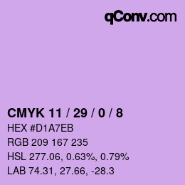 カラーコード: CMYK 11 / 29 / 0 / 8 | qconv.com