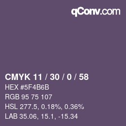 Color code: CMYK 11 / 30 / 0 / 58 | qconv.com
