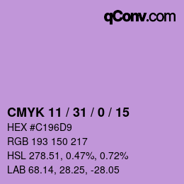 Color code: CMYK 11 / 31 / 0 / 15 | qconv.com
