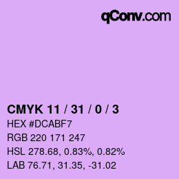 Color code: CMYK 11 / 31 / 0 / 3 | qconv.com