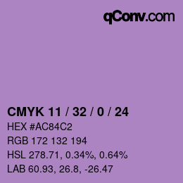 颜色代码: CMYK 11 / 32 / 0 / 24 | qconv.com