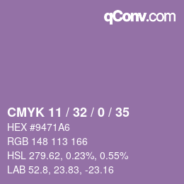 Color code: CMYK 11 / 32 / 0 / 35 | qconv.com
