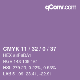 Color code: CMYK 11 / 32 / 0 / 37 | qconv.com