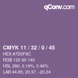 Color code: CMYK 11 / 32 / 0 / 45 | qconv.com