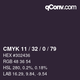 カラーコード: CMYK 11 / 32 / 0 / 79 | qconv.com
