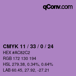Color code: CMYK 11 / 33 / 0 / 24 | qconv.com