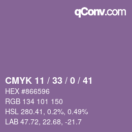 Farbcode: CMYK 11 / 33 / 0 / 41 | qconv.com