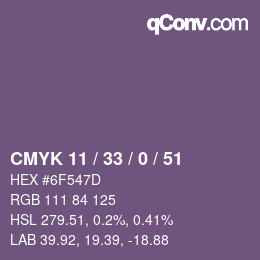 Código de color: CMYK 11 / 33 / 0 / 51 | qconv.com