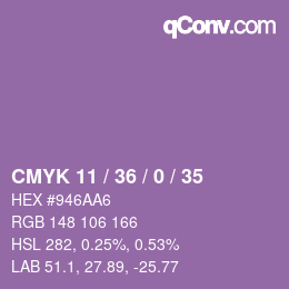 颜色代码: CMYK 11 / 36 / 0 / 35 | qconv.com