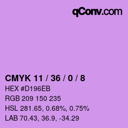 Color code: CMYK 11 / 36 / 0 / 8 | qconv.com