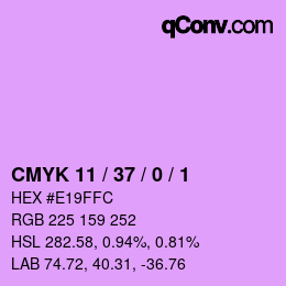 颜色代码: CMYK 11 / 37 / 0 / 1 | qconv.com