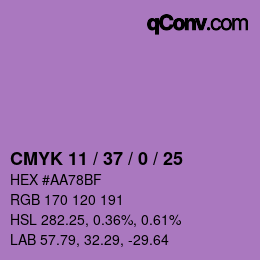 Color code: CMYK 11 / 37 / 0 / 25 | qconv.com