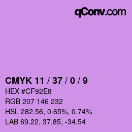 Color code: CMYK 11 / 37 / 0 / 9 | qconv.com