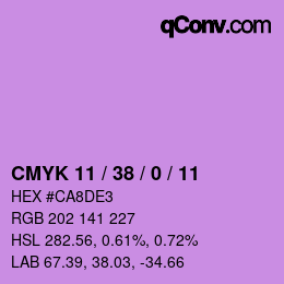 Color code: CMYK 11 / 38 / 0 / 11 | qconv.com