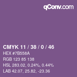 颜色代码: CMYK 11 / 38 / 0 / 46 | qconv.com