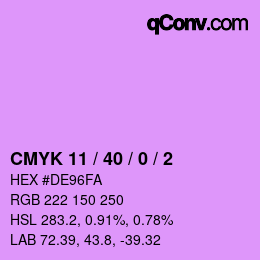 Color code: CMYK 11 / 40 / 0 / 2 | qconv.com
