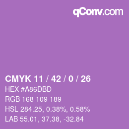 カラーコード: CMYK 11 / 42 / 0 / 26 | qconv.com