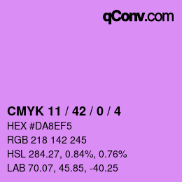 Color code: CMYK 11 / 42 / 0 / 4 | qconv.com