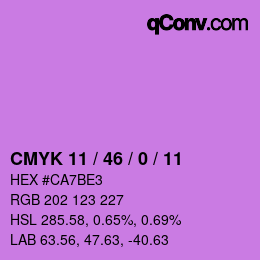 颜色代码: CMYK 11 / 46 / 0 / 11 | qconv.com