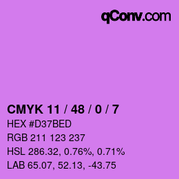 Farbcode: CMYK 11 / 48 / 0 / 7 | qconv.com