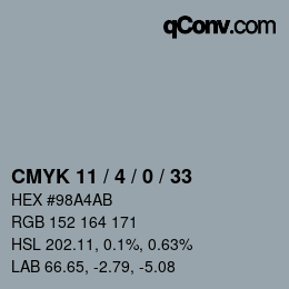 Color code: CMYK 11 / 4 / 0 / 33 | qconv.com