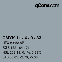 Color code: CMYK 11 / 4 / 0 / 33 | qconv.com