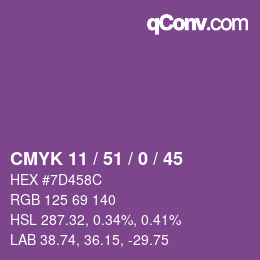 颜色代码: CMYK 11 / 51 / 0 / 45 | qconv.com