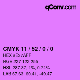 カラーコード: CMYK 11 / 52 / 0 / 0 | qconv.com