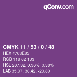 Farbcode: CMYK 11 / 53 / 0 / 48 | qconv.com