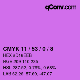 カラーコード: CMYK 11 / 53 / 0 / 8 | qconv.com