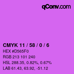 Color code: CMYK 11 / 58 / 0 / 6 | qconv.com