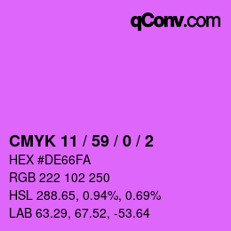 Farbcode: CMYK 11 / 59 / 0 / 2 | qconv.com