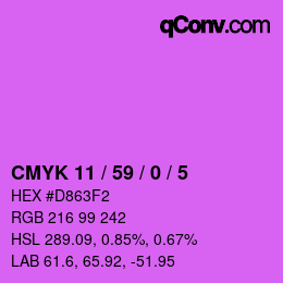 Color code: CMYK 11 / 59 / 0 / 5 | qconv.com