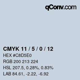 Color code: CMYK 11 / 5 / 0 / 12 | qconv.com