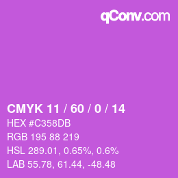 Color code: CMYK 11 / 60 / 0 / 14 | qconv.com