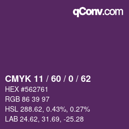 颜色代码: CMYK 11 / 60 / 0 / 62 | qconv.com