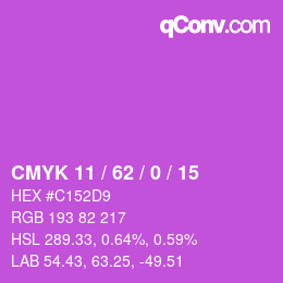 Color code: CMYK 11 / 62 / 0 / 15 | qconv.com