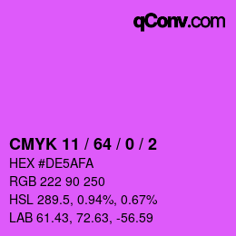 Color code: CMYK 11 / 64 / 0 / 2 | qconv.com