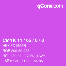 Color code: CMYK 11 / 66 / 0 / 8 | qconv.com