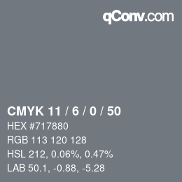 Color code: CMYK 11 / 6 / 0 / 50 | qconv.com